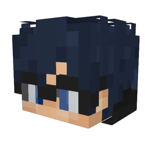 rowdesu Minecraft avatar head, 3D render