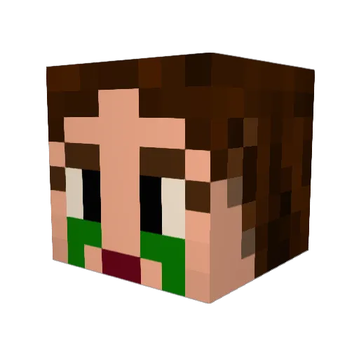 roxanne Minecraft avatar head, 3D render