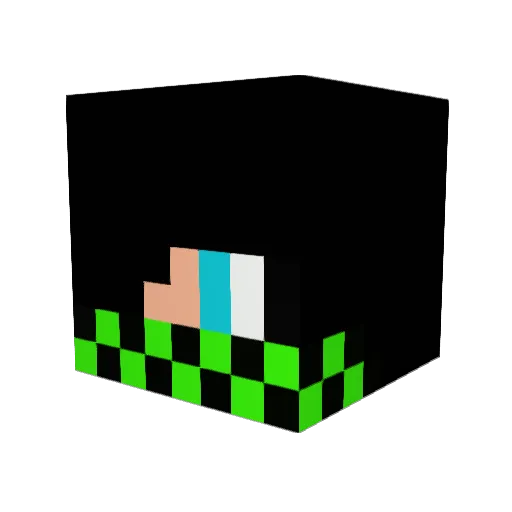 roxi Minecraft avatar head, 3D render