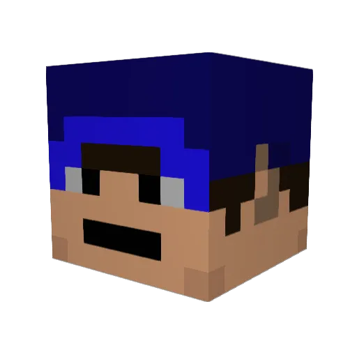 roxrj7 Minecraft avatar head, 3D render