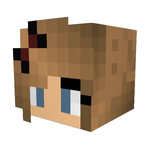 roxy14627 Minecraft avatar head, 3D render