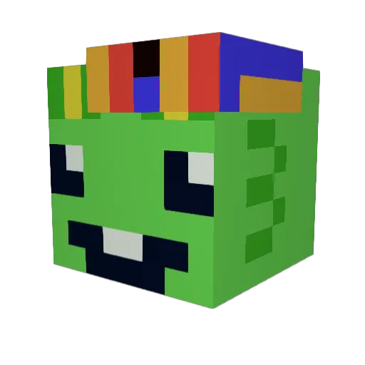 roxyV2 Minecraft avatar head, 3D render