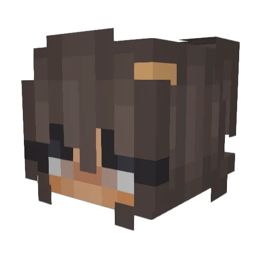 roxy_cupcake Minecraft avatar head, 3D render