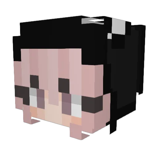 roxyyheart Minecraft avatar head, 3D render