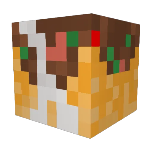 royTNT Minecraft avatar head, 3D render