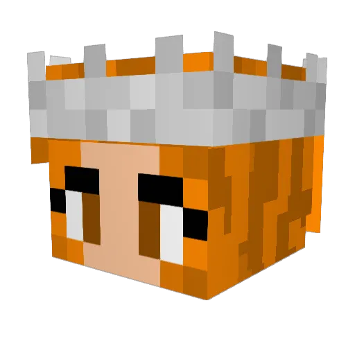 royalbluee Minecraft avatar head, 3D render