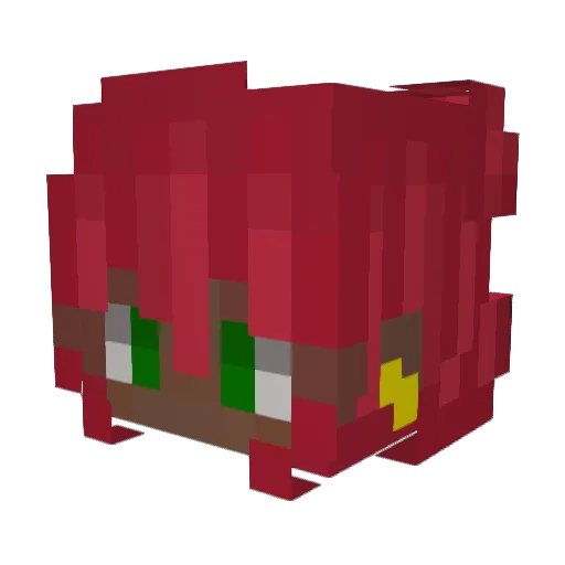 royalpeachmilk Minecraft avatar head, 3D render