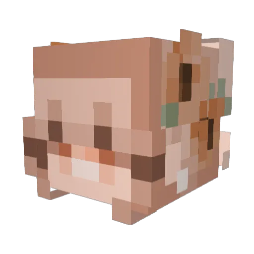 royalrat Minecraft avatar head, 3D render