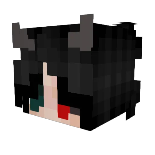 royalviaa Minecraft avatar head, 3D render