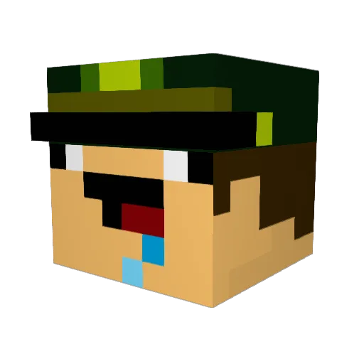 royalwolf1 Minecraft avatar head, 3D render