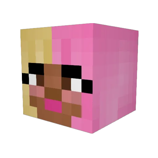 rozaabuzaid Minecraft avatar head, 3D render