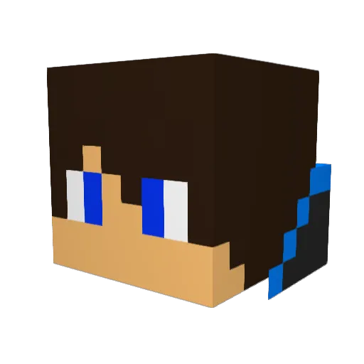 rozathebest Minecraft avatar head, 3D render