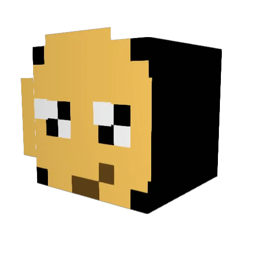 rozbess Minecraft avatar head, 3D render