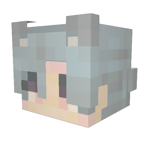 rozecloud Minecraft avatar head, 3D render