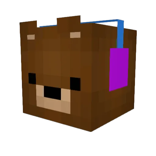rozifoxy Minecraft avatar head, 3D render