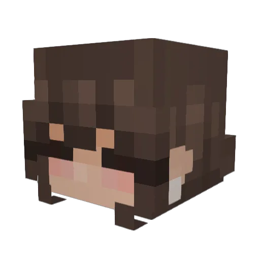 rozlinnn Minecraft avatar head, 3D render