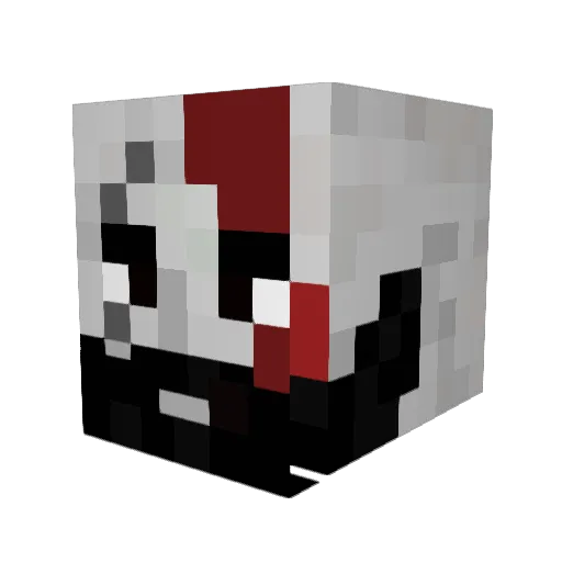 rozsadny Minecraft avatar head, 3D render