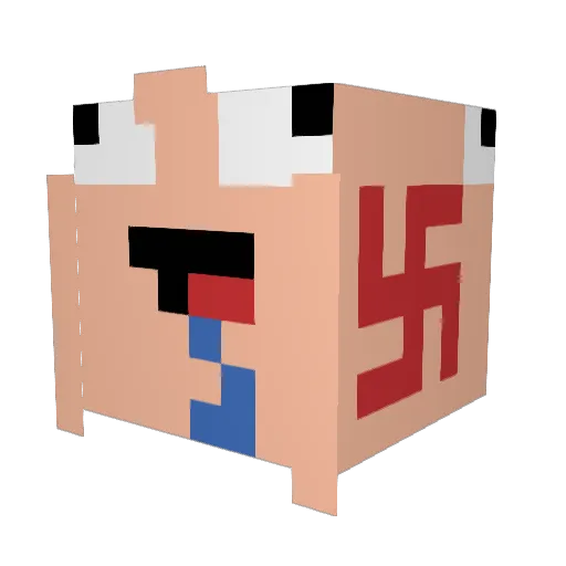 rpT_ Minecraft avatar head, 3D render