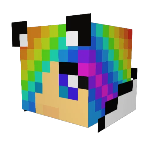 rpchan Minecraft avatar head, 3D render