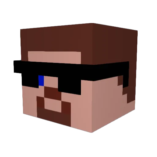 rpehlm Minecraft avatar head, 3D render