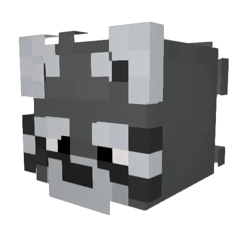rpjnine Minecraft avatar head, 3D render