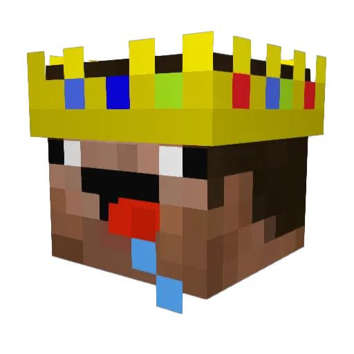 rpkzd Minecraft avatar head, 3D render