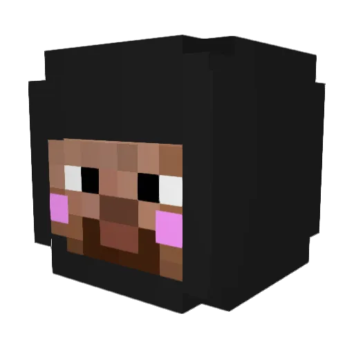 rpsnn Minecraft avatar head, 3D render