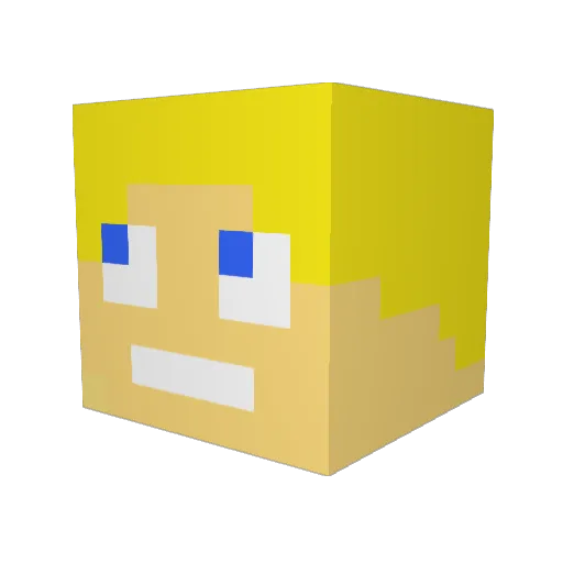 rpt585 Minecraft avatar head, 3D render