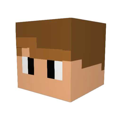 rq0z Minecraft avatar head, 3D render
