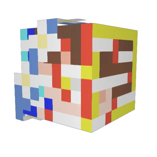rqa79gb Minecraft avatar head, 3D render