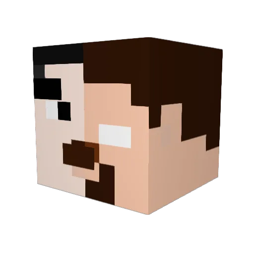 rqulius Minecraft avatar head, 3D render