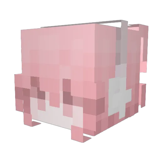 rrahh Minecraft avatar head, 3D render