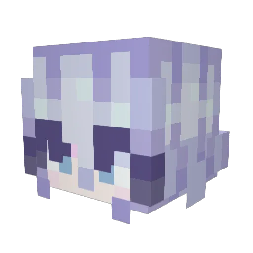 rraincchan Minecraft avatar head, 3D render