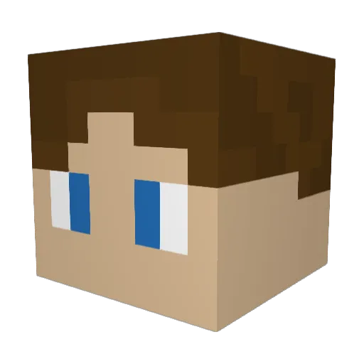 rrasss Minecraft avatar head, 3D render