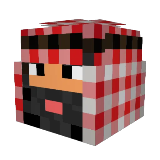 rrdev Minecraft avatar head, 3D render