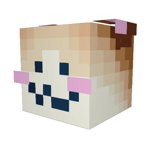 rref_ Minecraft avatar head, 3D render
