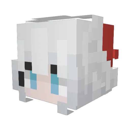 rrekonesans Minecraft avatar head, 3D render