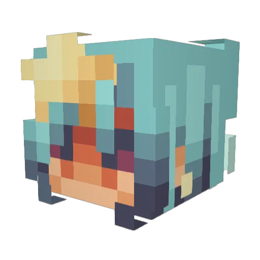 rretrospect Minecraft avatar head, 3D render