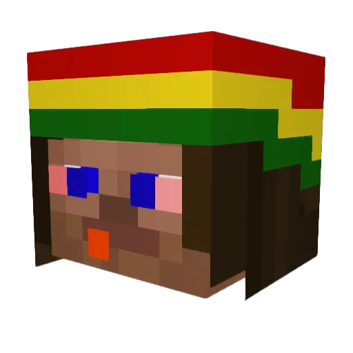 rrmaxw Minecraft avatar head, 3D render