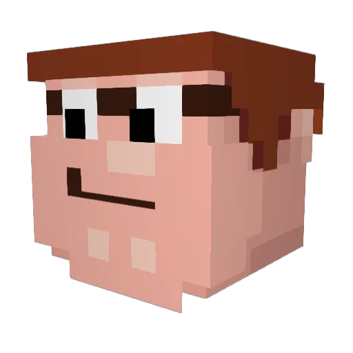 rroberr Minecraft avatar head, 3D render