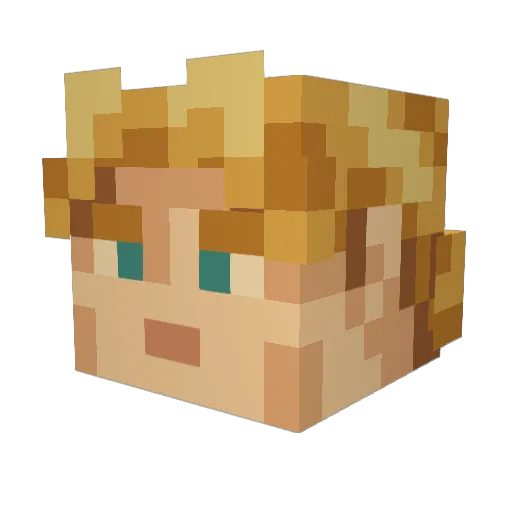 rrossa Minecraft avatar head, 3D render