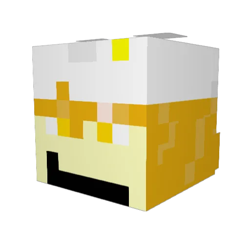 rrszz Minecraft avatar head, 3D render