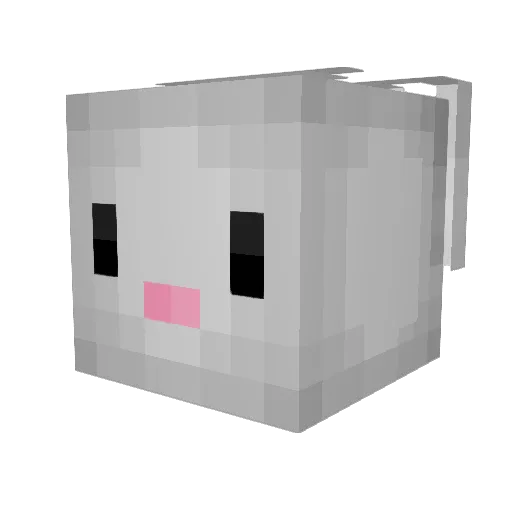 rruba Minecraft avatar head, 3D render