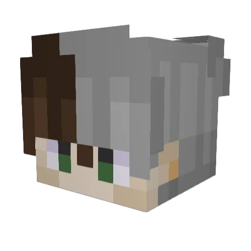 rryo Minecraft avatar head, 3D render
