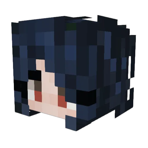 rrzksabila Minecraft avatar head, 3D render