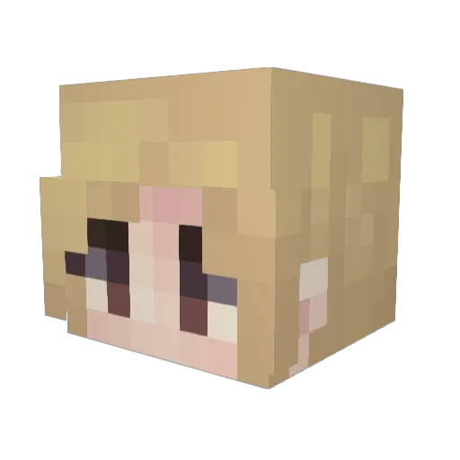 rs_6003 Minecraft avatar head, 3D render