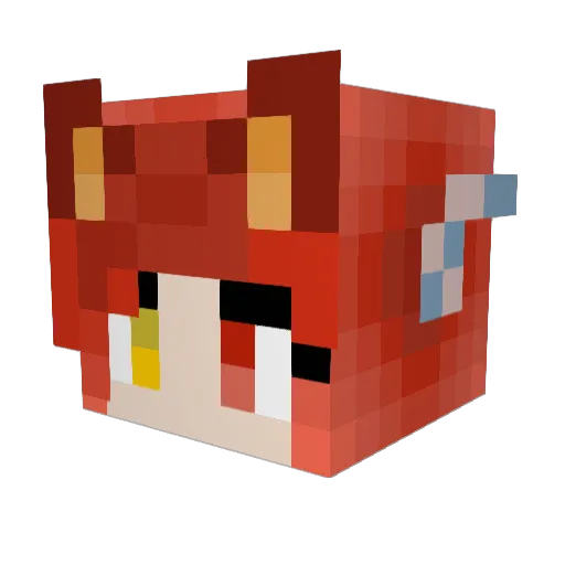 rsjzy Minecraft avatar head, 3D render