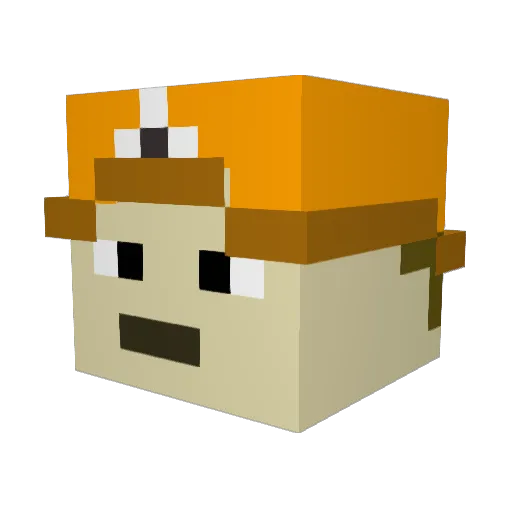 rspain Minecraft avatar head, 3D render
