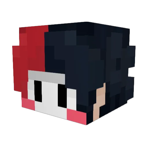 rsrubyella Minecraft avatar head, 3D render