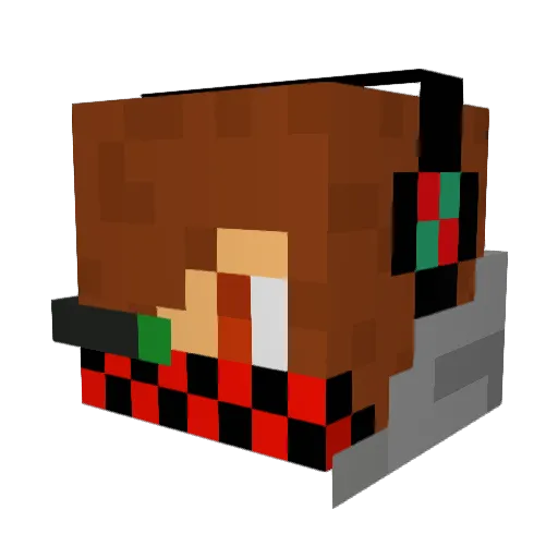rthemp Minecraft avatar head, 3D render